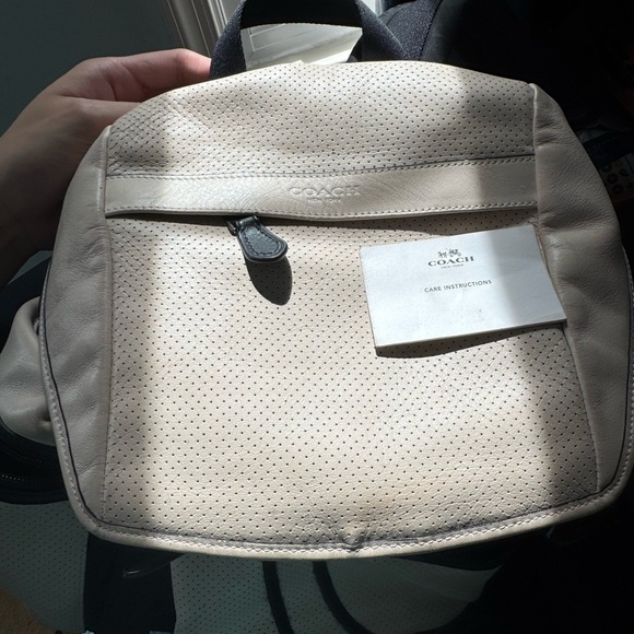 Coach Cream colored backpack